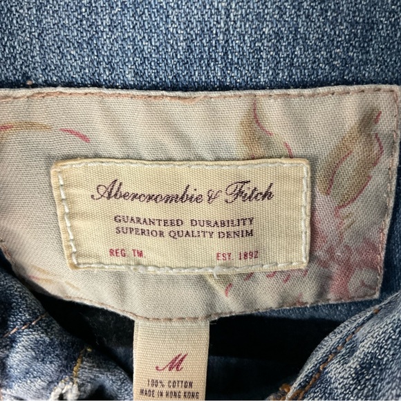 Abercrombie & Fitch A&F Blue Denim Button Up Jean Jacket - Picture 6 of 7
